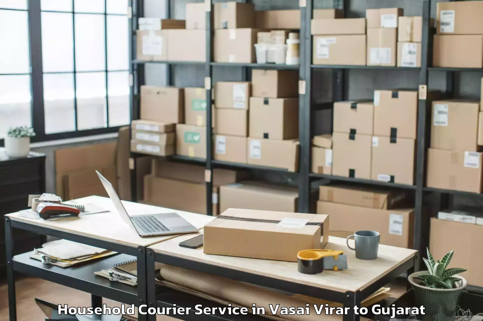 Top Vasai Virar to Sagbara Household Courier Available